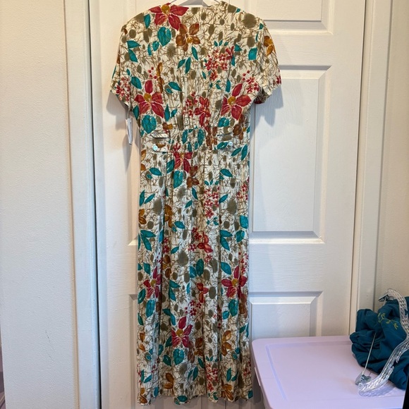 Vintage NWT JBS Floral Button Up Maxi Dress - Size 12 - Picture 6 of 9